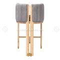 Faux Leather Gray Crawford Bar Stool